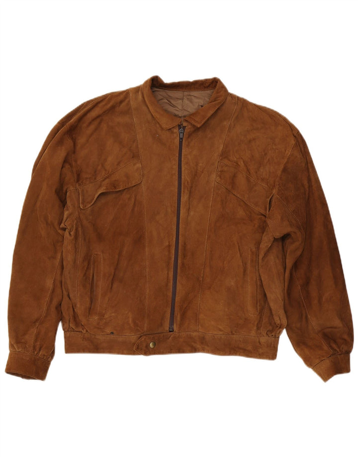 Vintage Ανδρικό Suede Jacket IT 48 Medium Brown