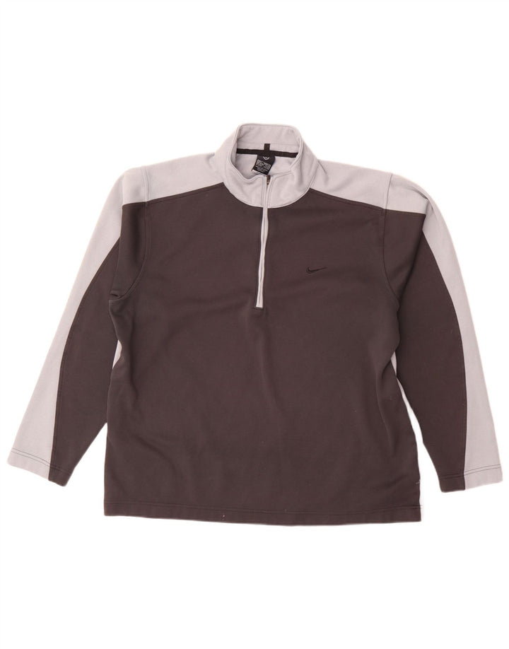 Ανδρική φόρμα πουλόβερ Nike Dri Fit Top UK 42/44 Large Grey Colourblock