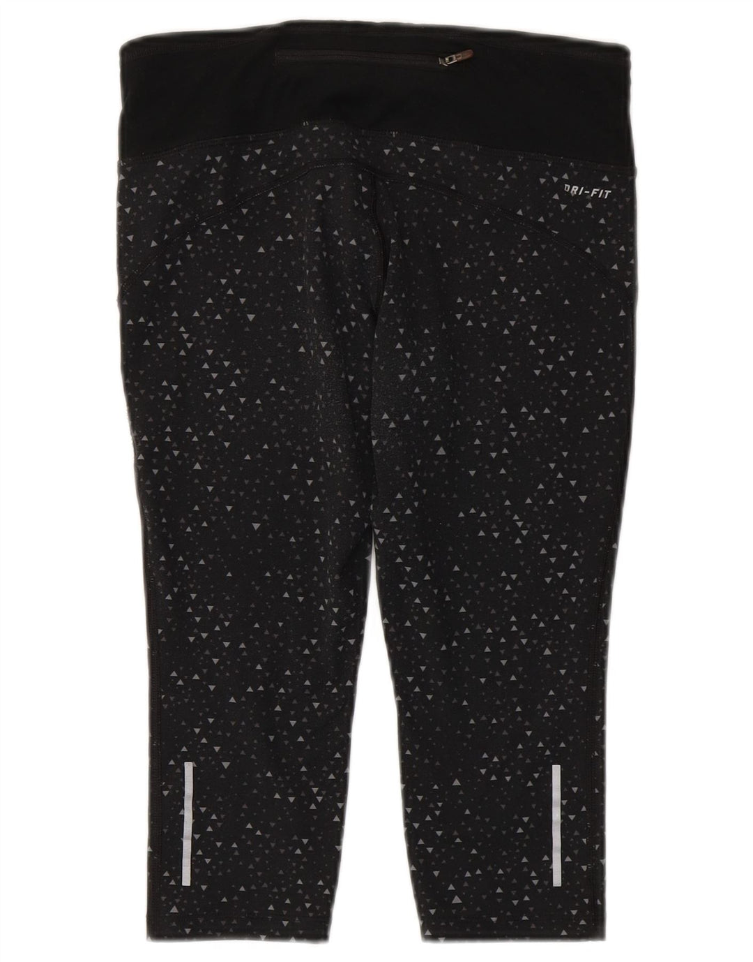 Γυναικεία κολάν Nike Dri Fit Capri UK 10 Small Black Geometric Polyester