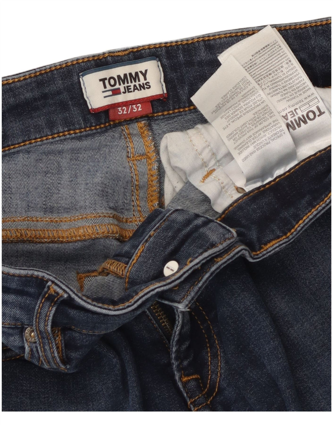 TOMMY HILFIGER Mens Slim Jeans W32 L32 Blue Cotton