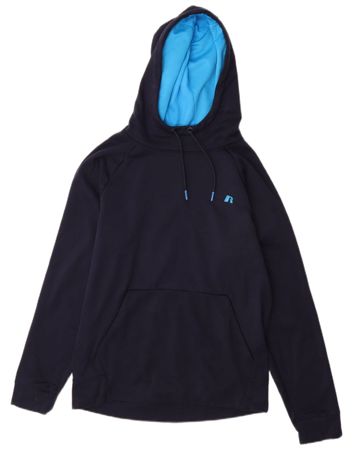 Russell Athletic Ανδρικό Hoodie Jumper Μικρό Navy Blue Polyester