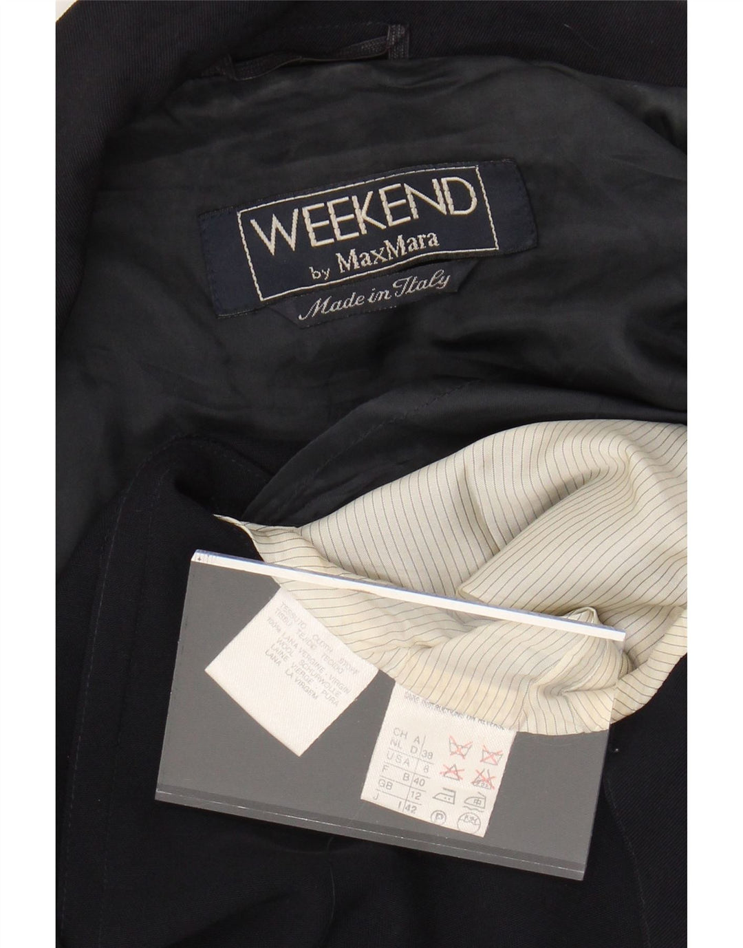 MAX MARA Γυναικείο Σαββατοκύριακο Oversized Blazer Jacket UK 12 Medium Navy Blue