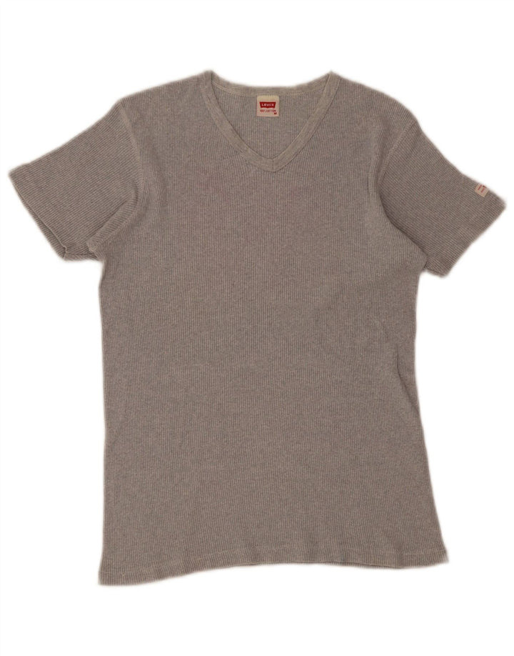 Γυναικείο T-Shirt Levi's Top UK 12 μεσαίου γκρι βαμβακερό