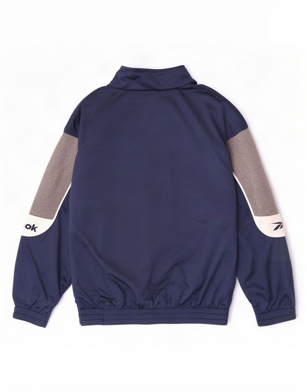 Ανδρική φόρμα με γραφικά Reebok Top Jacket Small Navy Blue Colourblock
