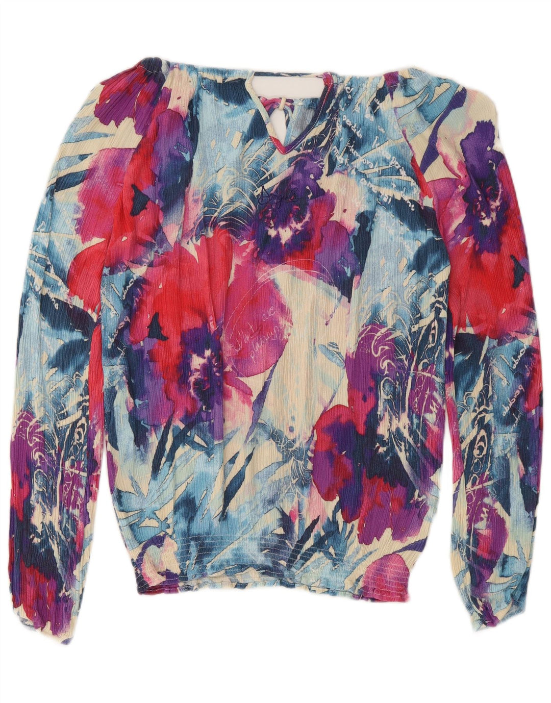 Γυναικείο Desigual Graphic Off Shoulder Top 10 UK Small πολύχρωμο λουλουδάτο