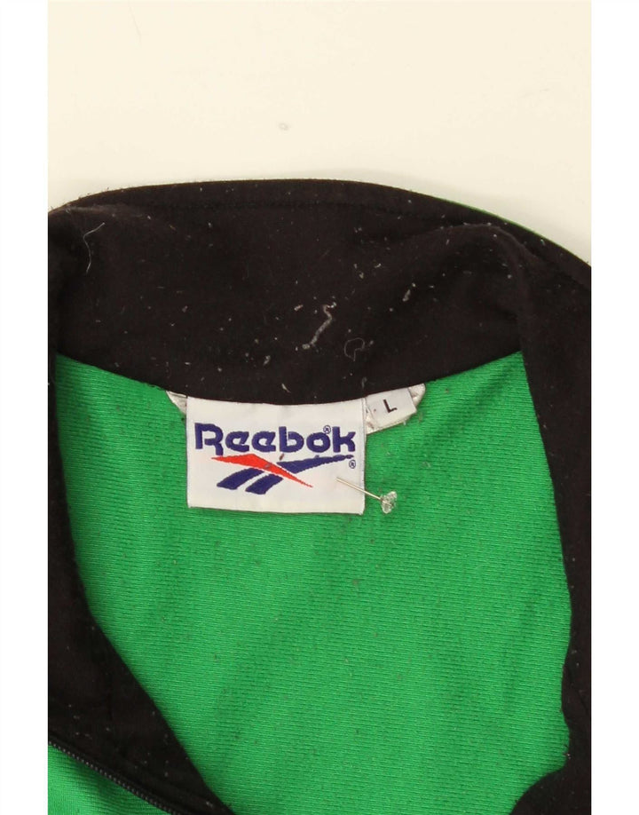 Ανδρική φόρμα με γραφικά Reebok Top Jacket Large Green Colourblock