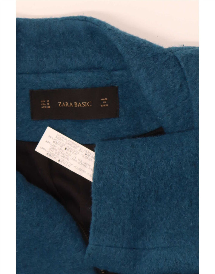 Zara Γυναικείο Πανωφόρι UK 14 Medium Navy Blue Polyester