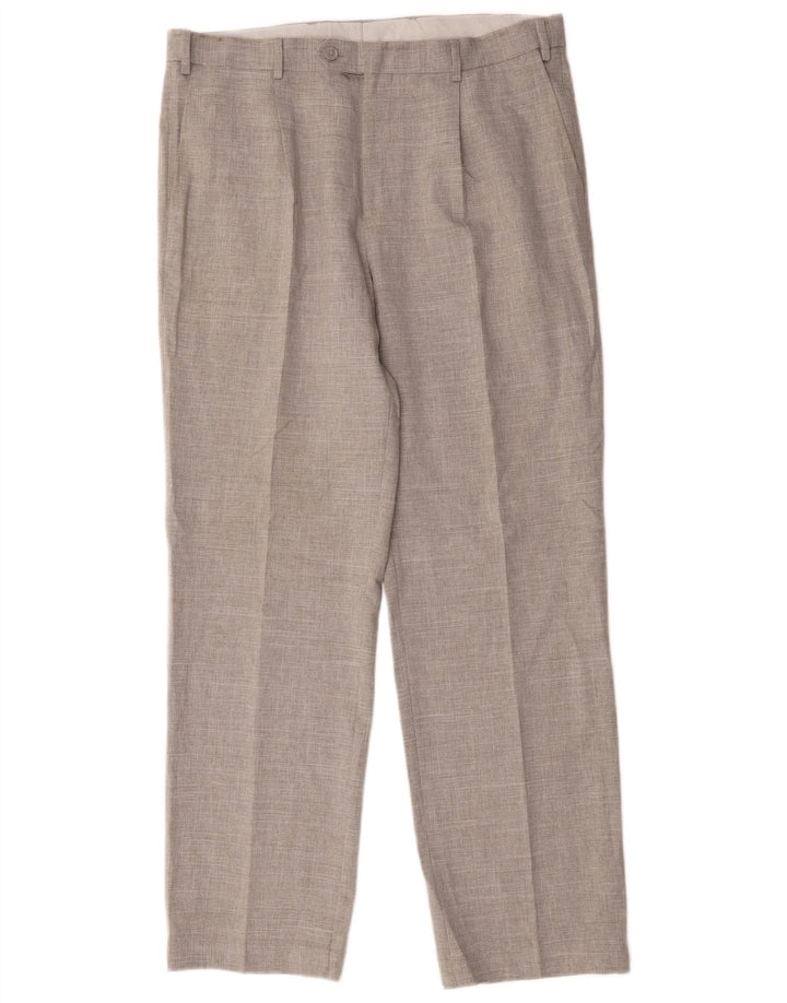 Ανδρικό ίσιο παντελόνι Marks & Spencer W36 L33 Grey Polyester