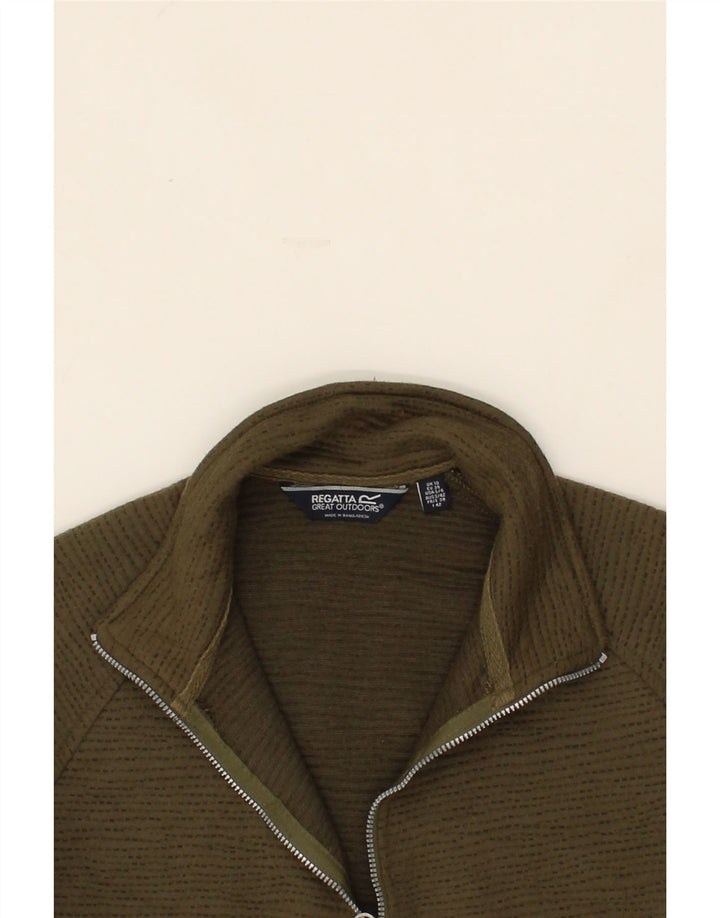 REGATTA Womens Tracksuit Top Jacket UK 10 Small Khaki Polyester Vintage Regatta and Second-Hand Regatta from Messina Hembry 