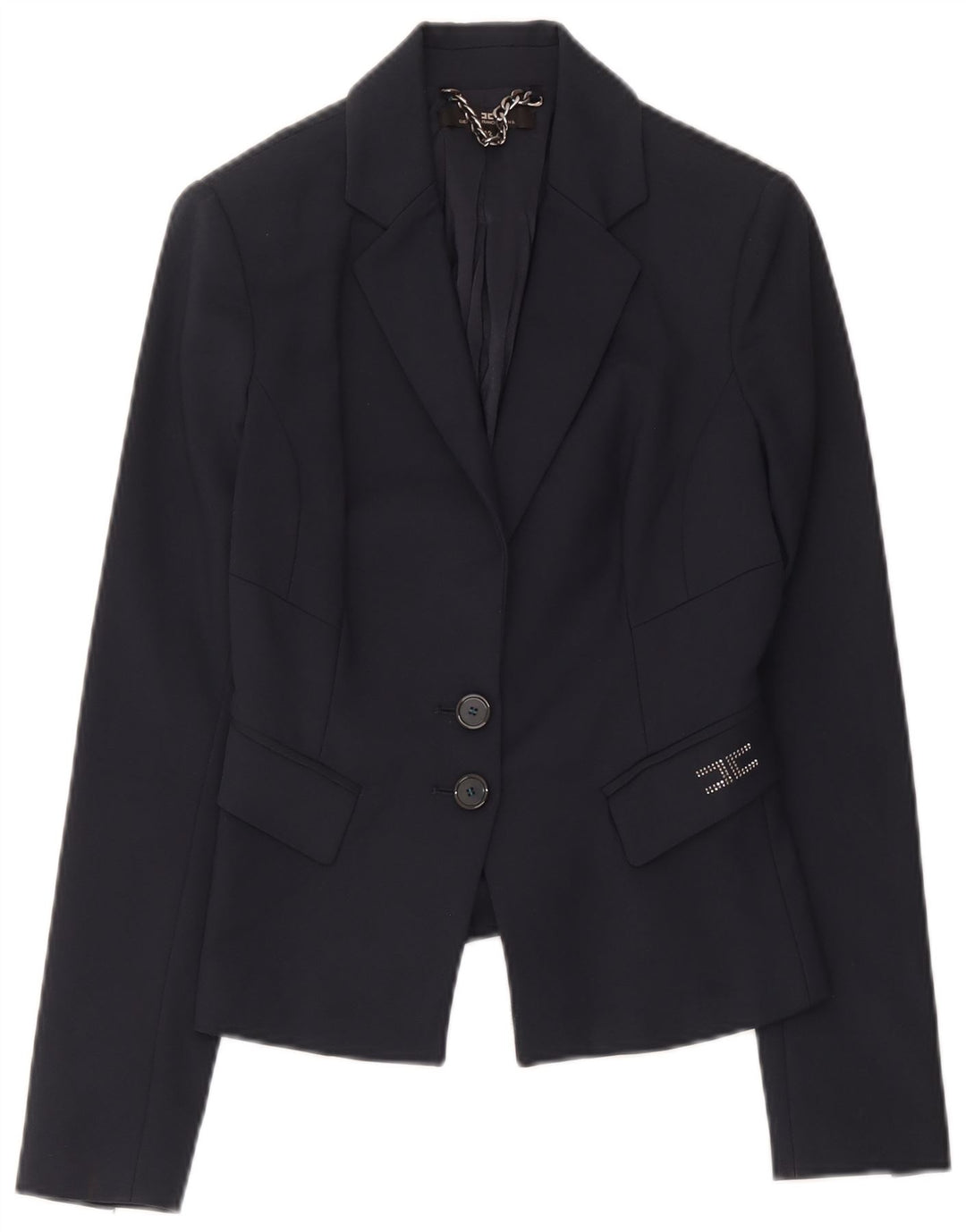 Elisabetta Franchi Γυναικείο σακάκι 2 κουμπιών σακάκι IT 42 Medium Navy Blue