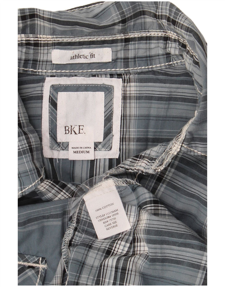 Ανδρικό πουκάμισο BKE Athletic Fit Medium Blue Check Cotton