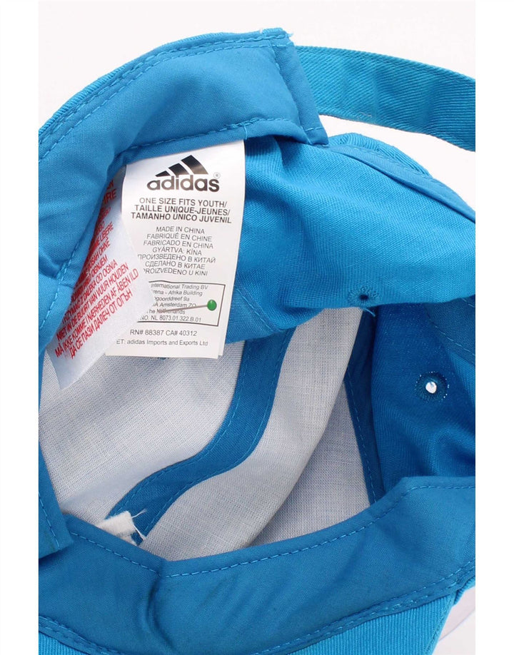 Γραφικό καπέλο μπέιζμπολ Adidas Boys One Size Μπλε βαμβακερό