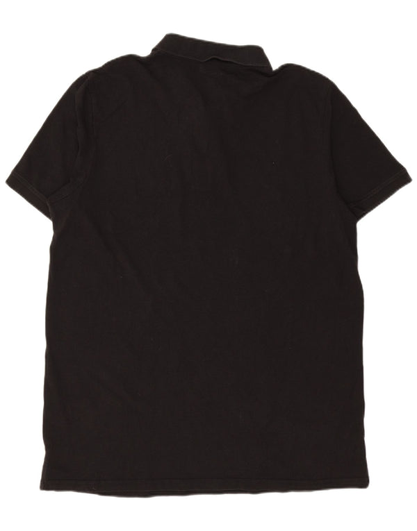 Ανδρικό μπλουζάκι πόλο JACK & JONES XL Μαύρο βαμβακερό