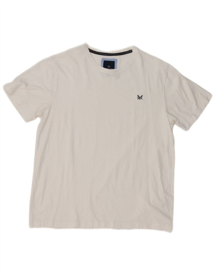 Ανδρικό T-Shirt Crew Clothing Top μεγάλο λευκό βαμβακερό