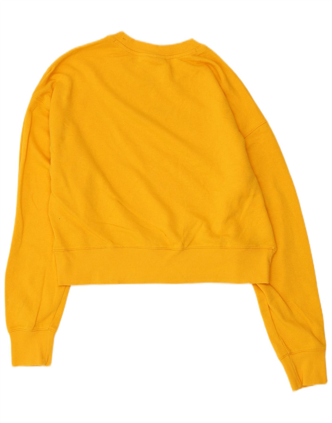CHAMPION Γυναικεία φούτερ Crop Jumper UK 16 Large Yellow Cotton