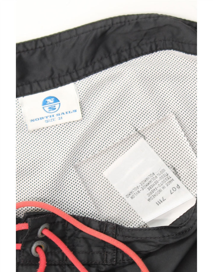 NORTH SAILS Mens Graphic Swimming Shorts Medium  Black Polyamide Vintage North Sails and Second-Hand North Sails from Messina Hembry 