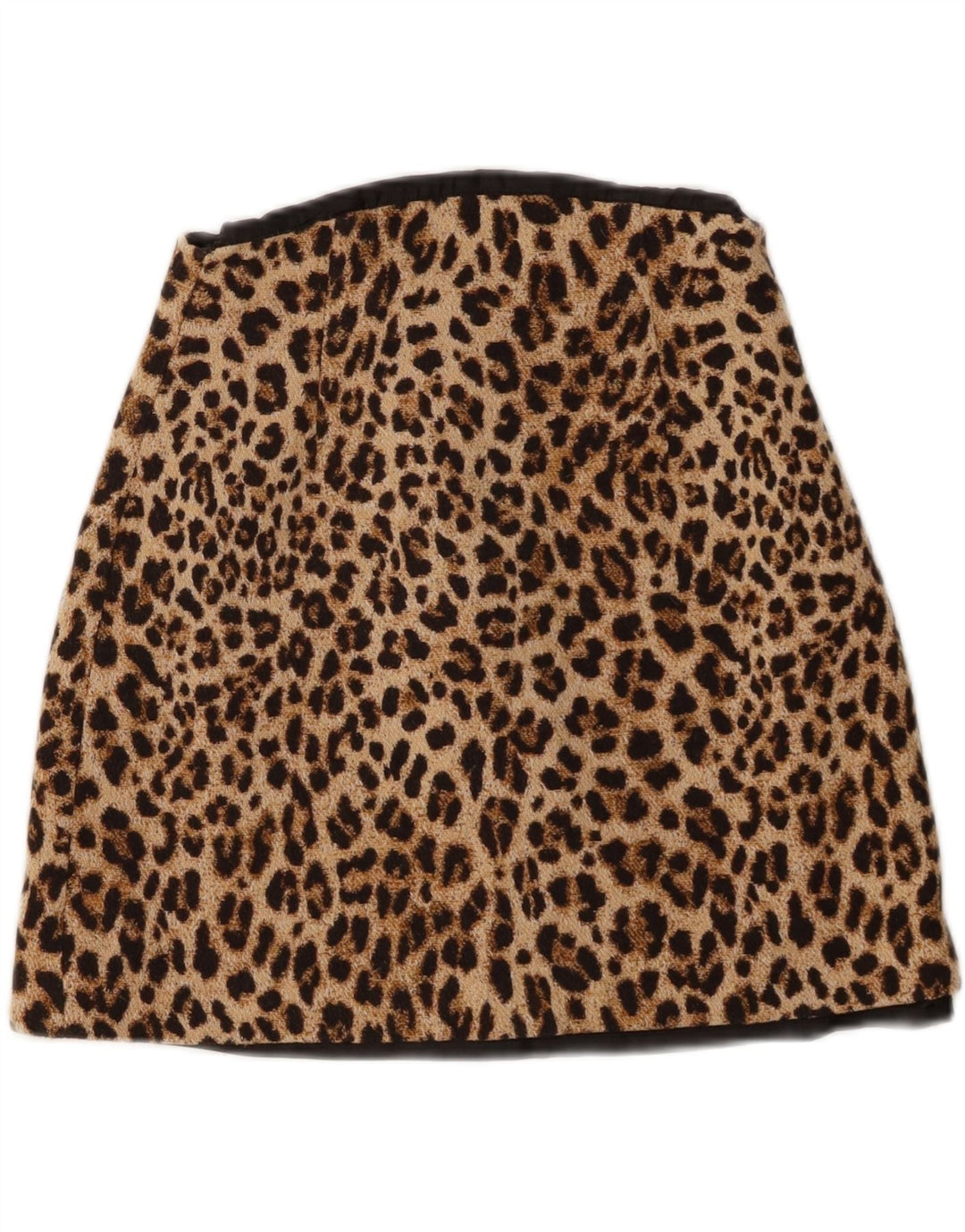 Zara Γυναικεία Μίνι Φούστα Μικρή W26 Καφέ Animal Print