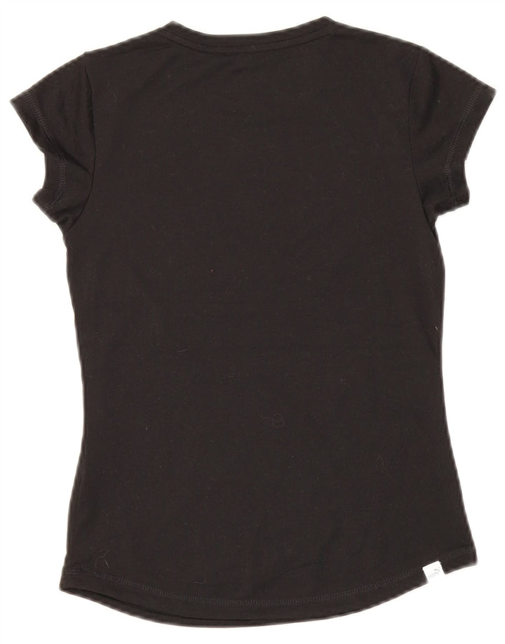 Puma Girls T-Shirt Top 11-12 Years Black Polyester