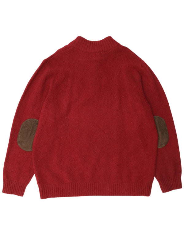 Ανδρικό πουλόβερ με φερμουάρ L.L.Bean 2XL Μαλλί μπορντό