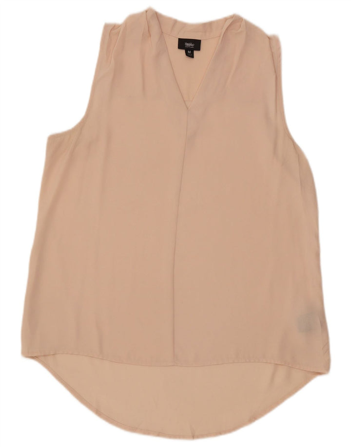 Mossimo Γυναικεία Longline Αμάνικη Μπλούζα Τοπ UK 14 Medium Pink Polyester