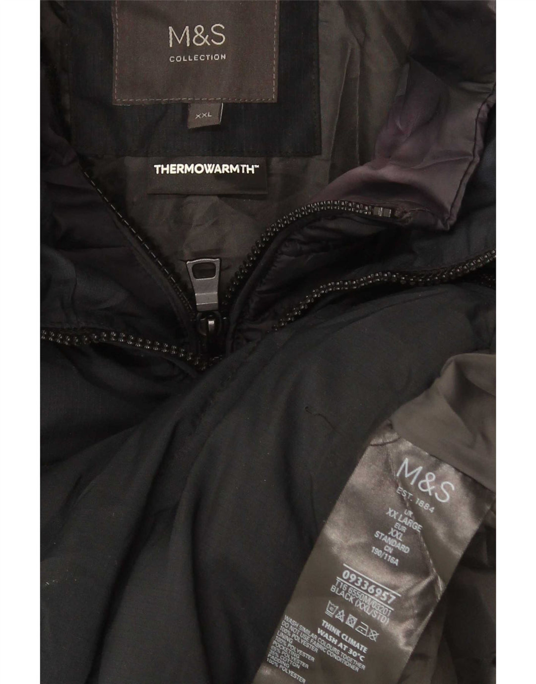 Marks & Spencer Γυναικείο μπουφάν UK 44 2XL Μαύρο Πολυεστέρας