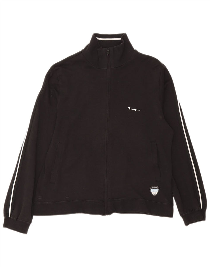 Champion Γυναικεία αθλητική φόρμα Top Jacket UK 14 Medium Black Cotton