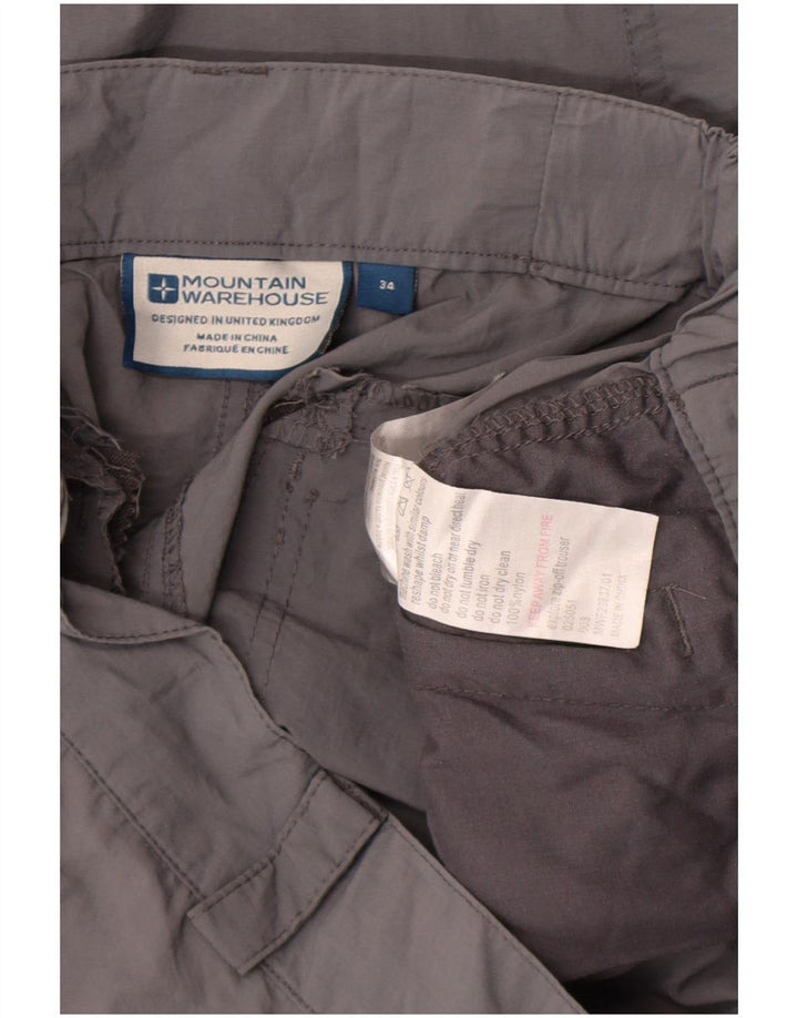 Mountain Warehouse Ανδρικό ίσιο παντελόνι Cargo W34 L31 Grey Nylon