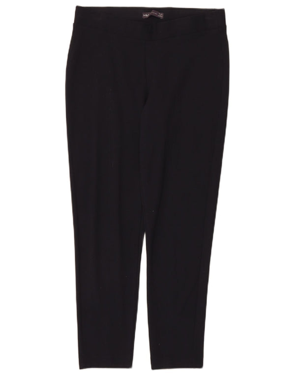 Marks & Spencer Γυναικείο Cropped Παντελόνι UK 12 Medium W28 L26 Navy Blue