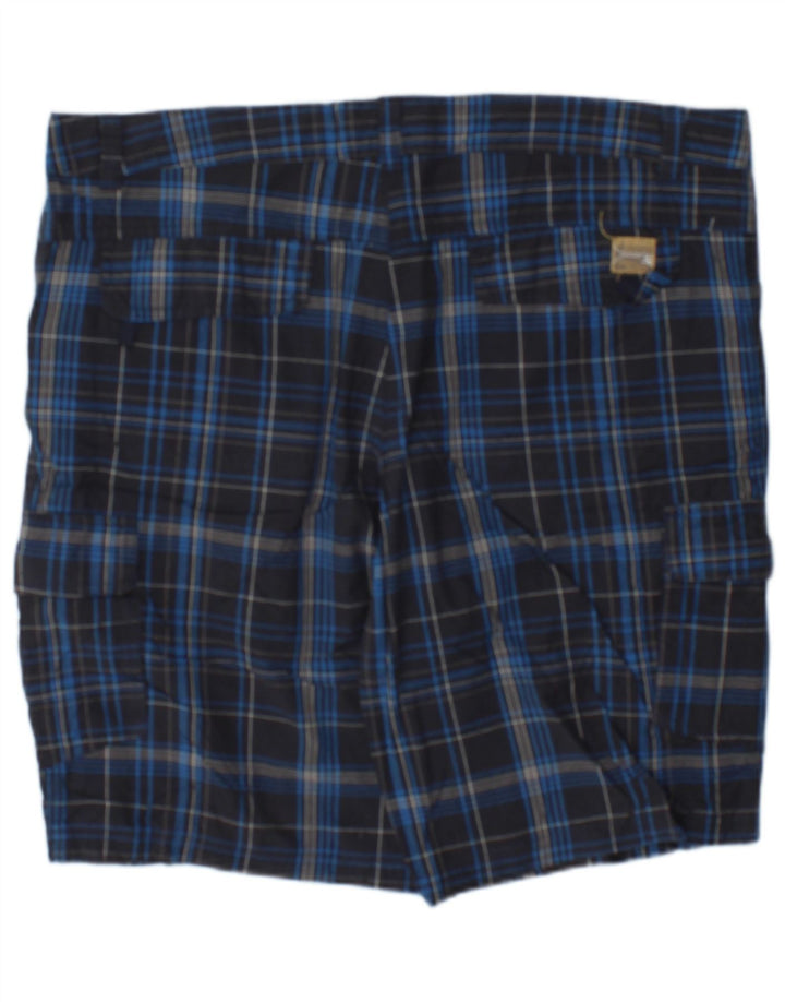 Brugi Ανδρικό σορτς Cargo IT 52 XL W36 Navy Blue Check Cotton