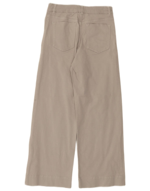 Γυναικείο παζλ με ψηλόμεσο φαρδύ πόδι casual παντελόνι UK 8 Small W26 L27 Grey