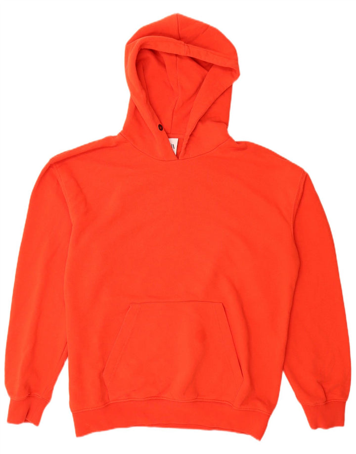 Zara Ανδρικό Hoodie Jumper Μεσαίο κόκκινο βαμβακερό