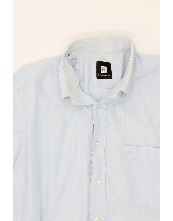 ROCCOBAROCCO Mens Shirt Size 15 3/4 40 Medium  Blue Check Vintage Roccobarocco and Second-Hand Roccobarocco from Messina Hembry 