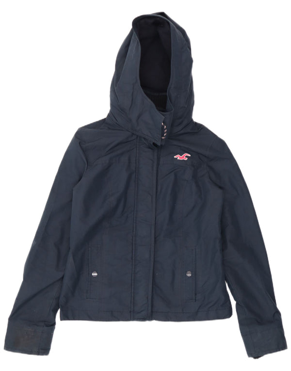 Hollister Γυναικείο Bomber Jacket UK 10 Small Navy Blue Polyester