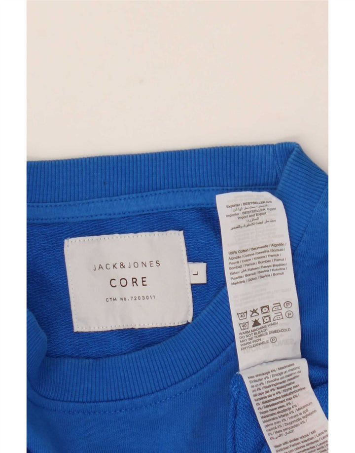 Jack & Jones Ανδρικό γραφικό φούτερ Jumper μεγάλο μπλε βαμβακερό