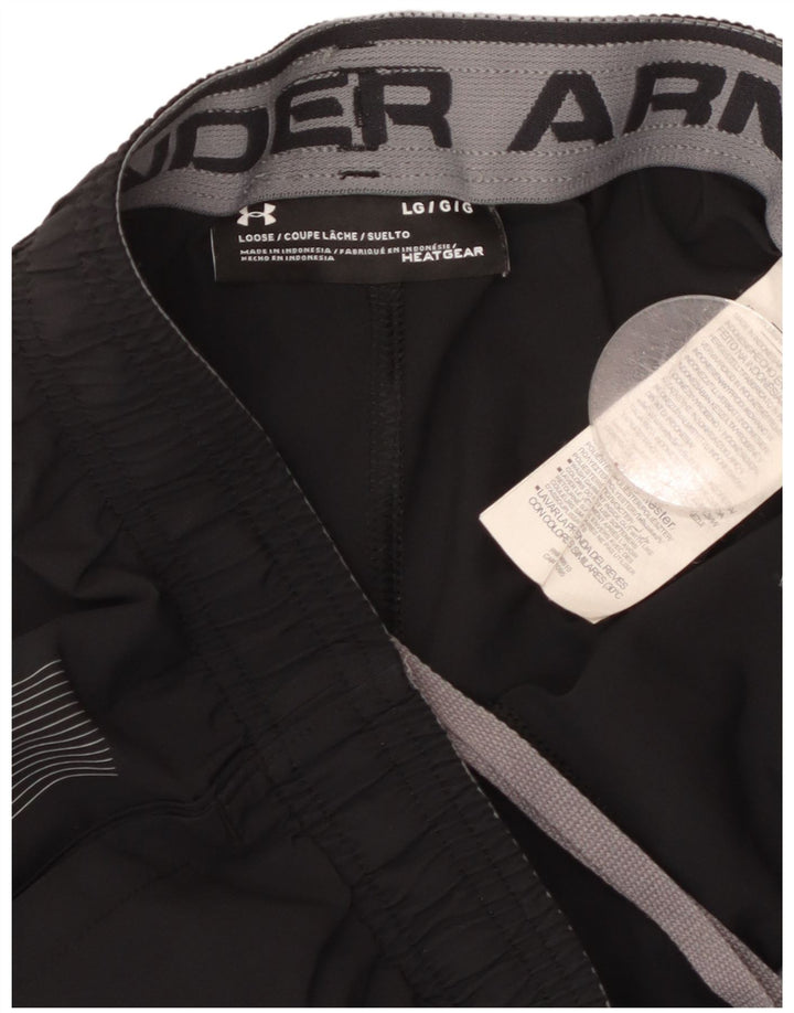 Γραφικό αθλητικό σορτς UNDER Armor Ανδρικό Heat Gear Γραφικό Σορτς Μεγάλο Μαύρο Πολυεστέρα