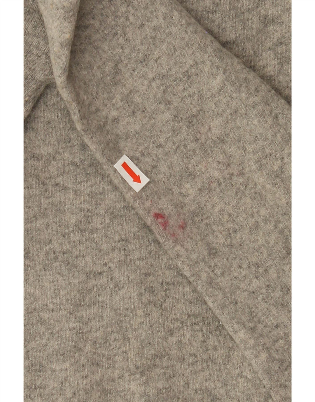 BENETTON Γυναικείο πουλόβερ με V λαιμόκοψη UK 18 XL Γκρι Lambswool