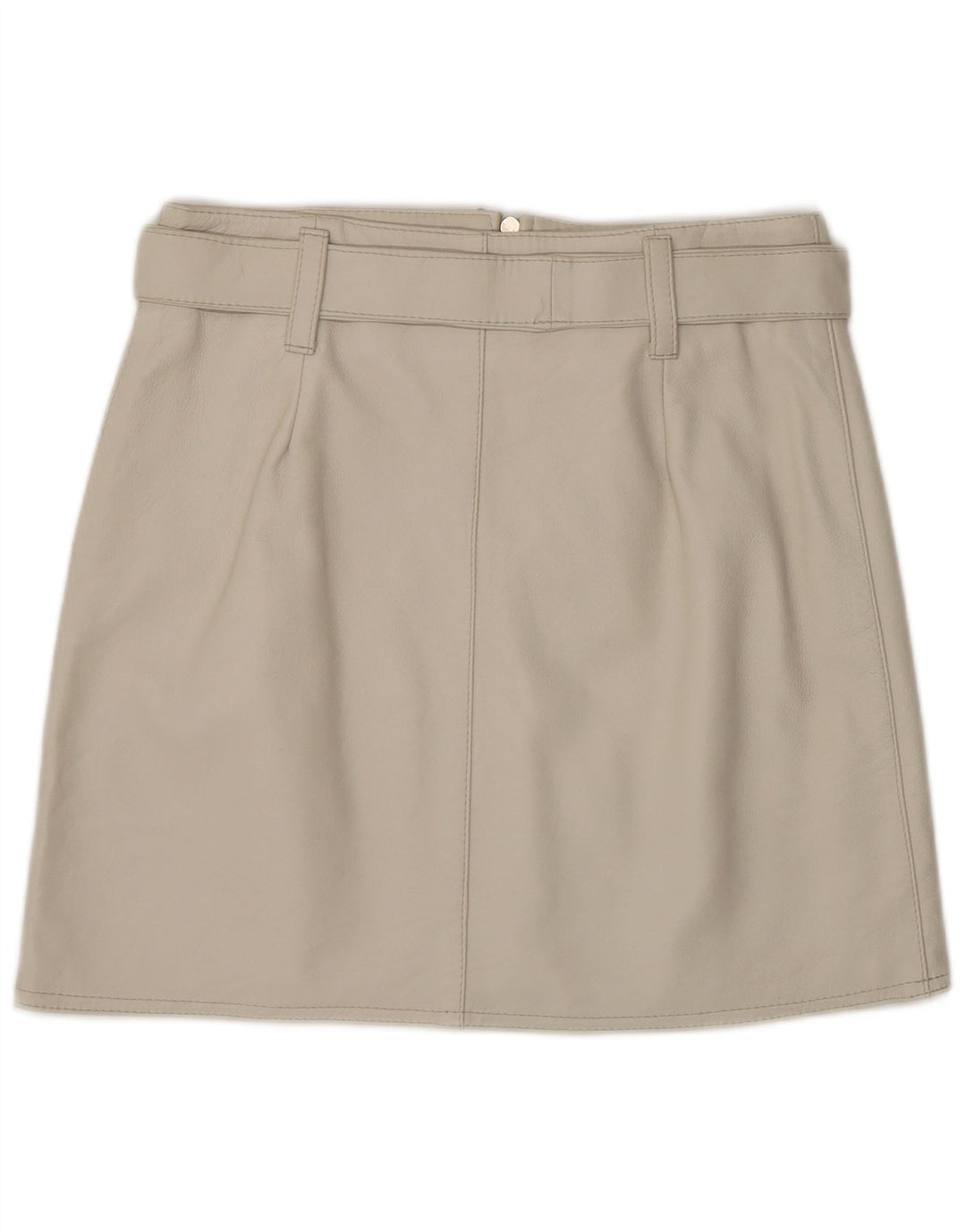 Γυναικεία Δερμάτινη Φούστα VINTAGE IT 44 Medium W28 Γκρι Δερμάτινη