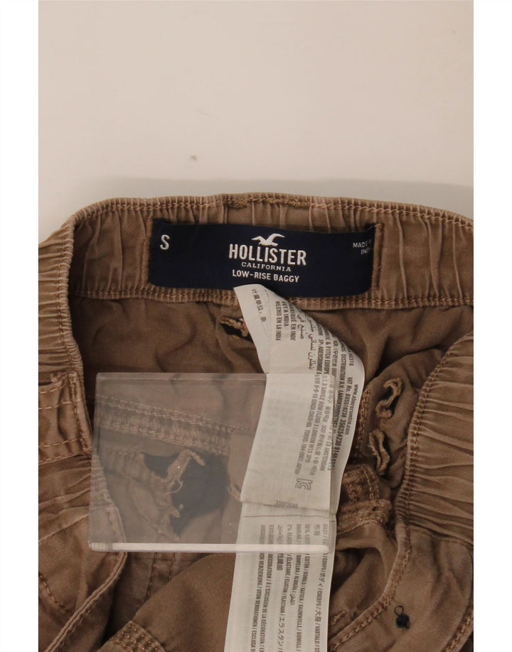 HOLLISTER Γυναικείο φαρδύ Χαμηλόμεση Cargo Παντελόνι Μικρό W26 L31 Καφέ