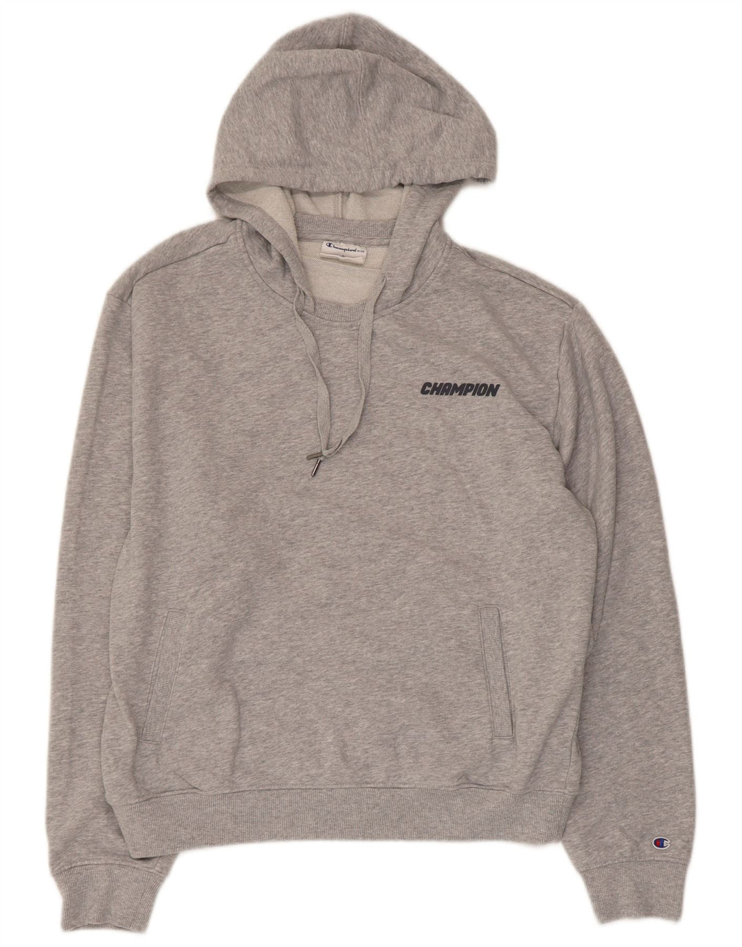 CHAMPION Γυναικεία Elite Hoodie Jumper UK 16 Large Grey Flecked Cotton