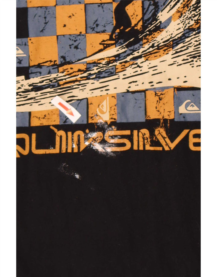 Quiksilver Ανδρικό T-Shirt κανονικό γραφικό τοπ μεγάλο μαύρο βαμβακερό