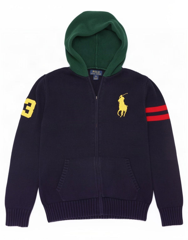 Πουλόβερ Polo Ralph Lauren Boys Cardigan 13-14 Years XL Navy Blue