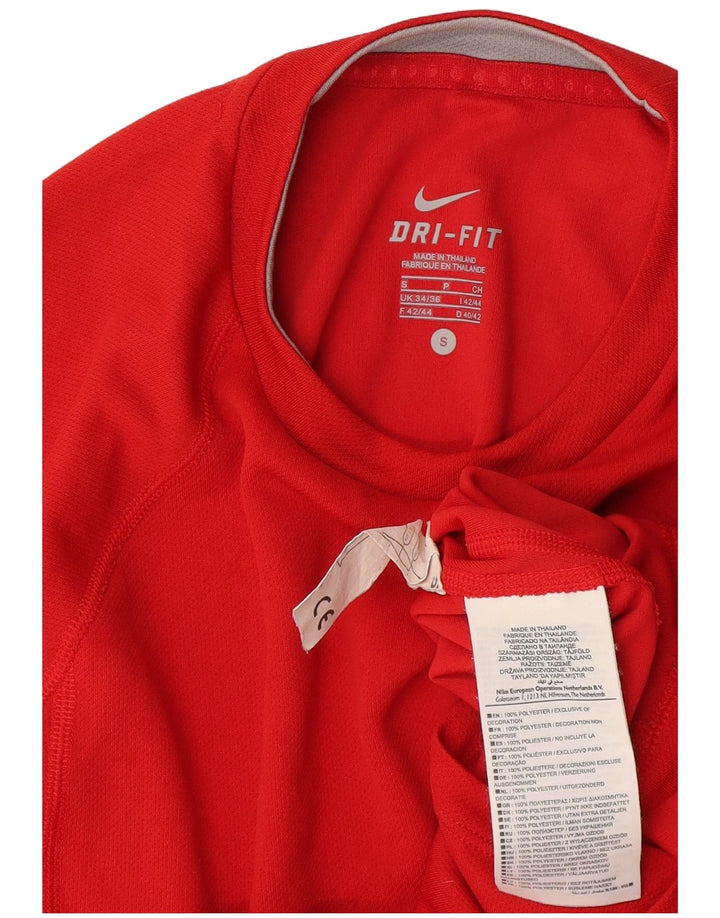 Ανδρικό T-shirt Nike Dri Fit Top UK 34/36 Μικρό κόκκινο πολυεστέρα