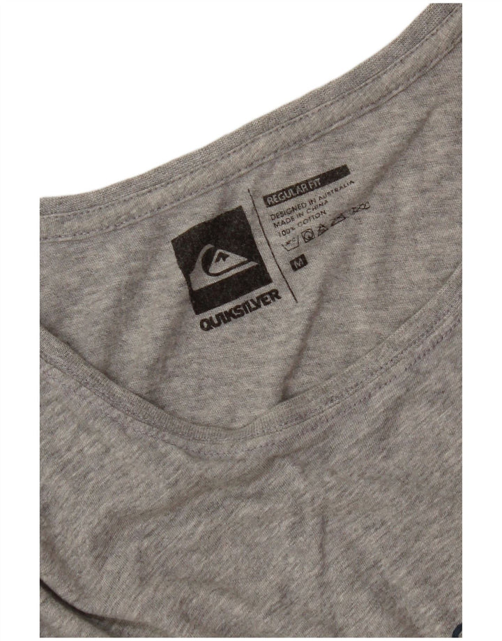 Ανδρικό γραφικό μπλουζάκι Quiksilver Regular Fit Top Μεσαίο γκρι βαμβακερό