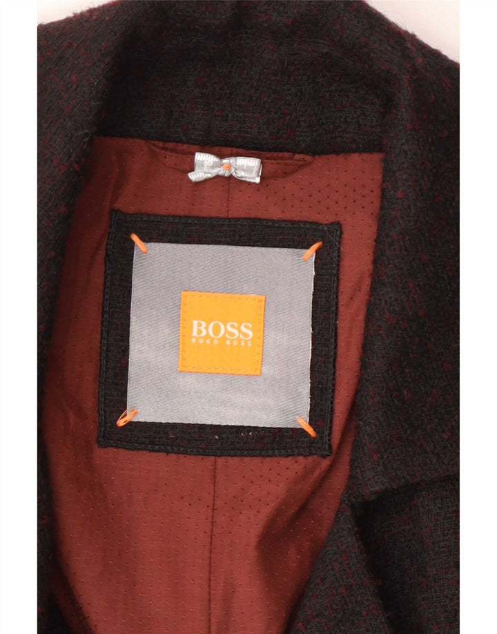 Hugo Boss Γυναικείο Παλτό με διπλό στήθος UK 12 Μεσαίου καφέ γεωμετρικό