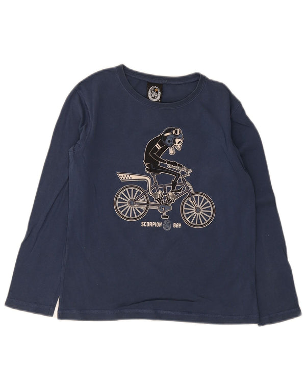 Scorpion Bay Boys Graphic Top μακριά μανίκια 9-10 ετών Medium Navy Blue