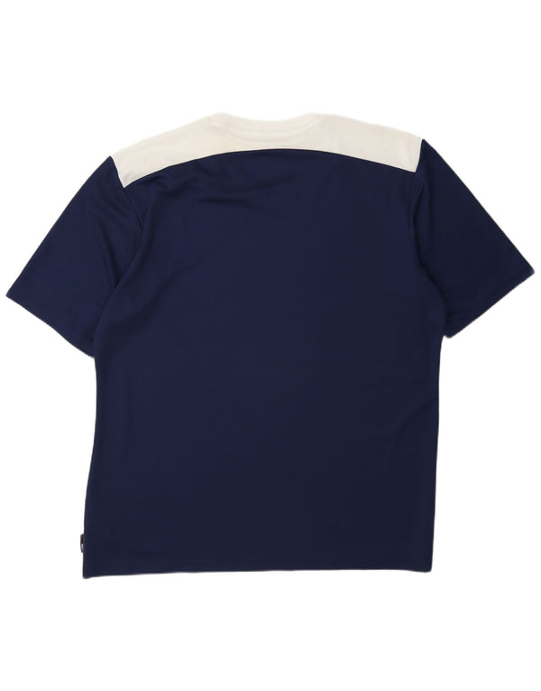 Ανδρικό T-Shirt Climalite Adidas Top XL Navy Blue Colorblock Πολυεστέρας
