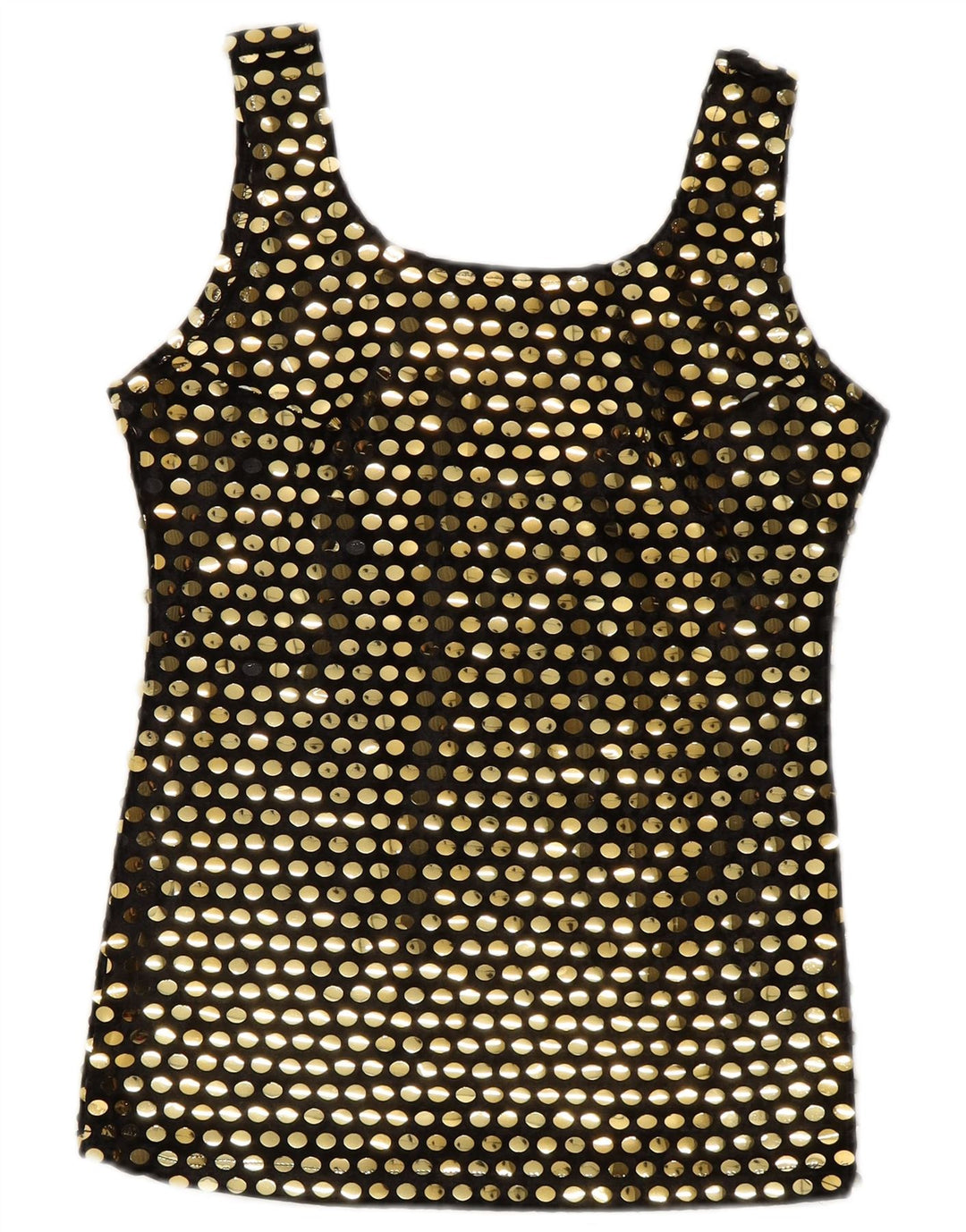 Vintage γυναικεία αμάνικη μπλούζα τοπ UK 10 Small Black Polyester