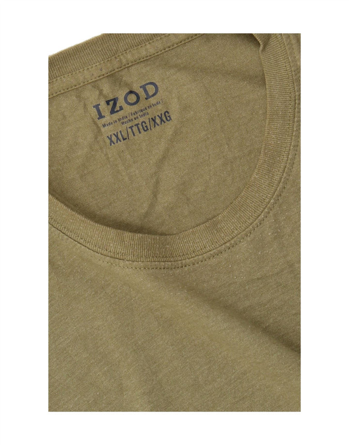 IZOD Mens T-Shirt Top 2XL Green Vintage Izod and Second-Hand Izod from Messina Hembry 