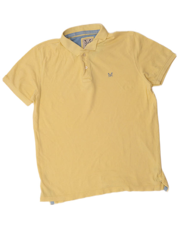 Crew Clothing Mens Polo Shirt Medium Yellow Cotton