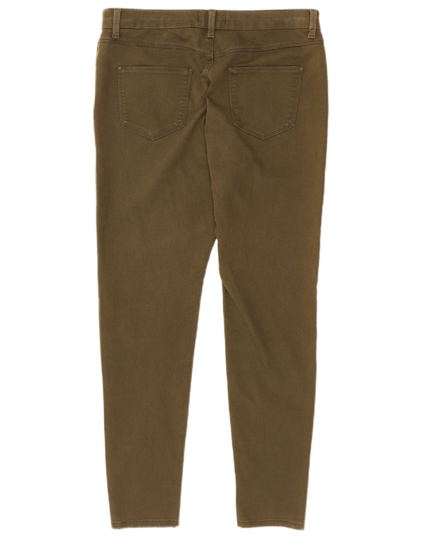 Marks & Spencer Γυναικεία Skinny Jeans UK 14 Medium W30 L29 Khaki Cotton